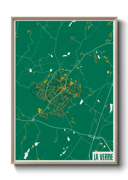 Une affiche de carte sur La Verrie
