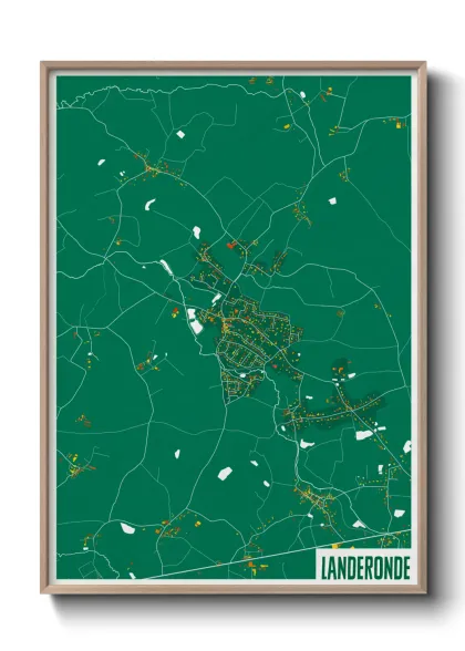 Une affiche de carte sur Landeronde