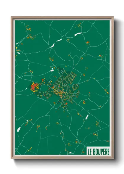 Une affiche de carte sur Le Boupère