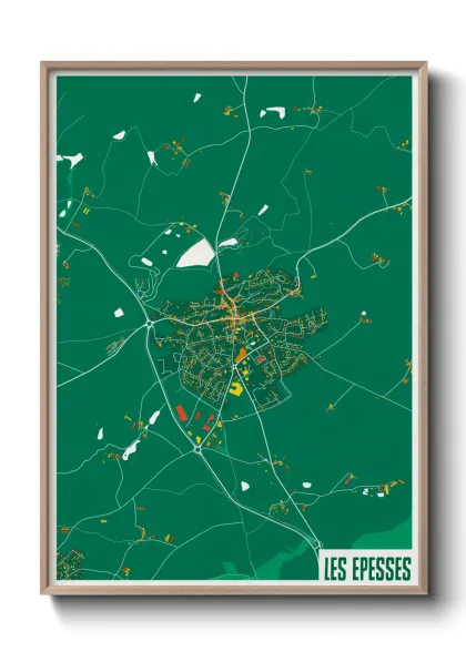 Une affiche de carte sur Les Epesses
