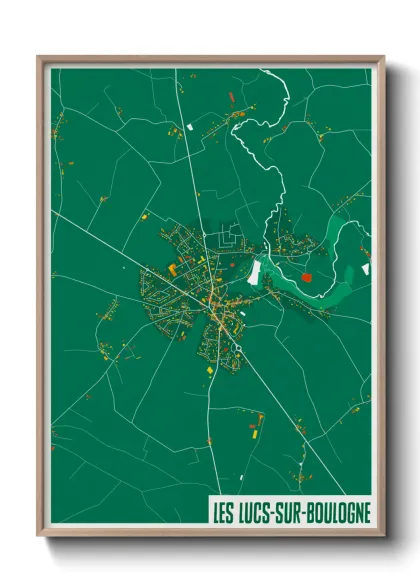 Une affiche de carte sur Les Lucs-sur-Boulogne