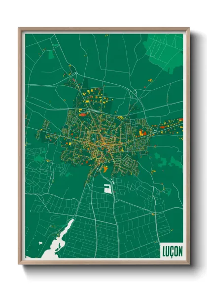 Une affiche de carte sur Luçon
