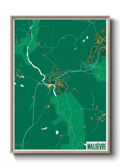 Une affiche de carte sur Mallièvre