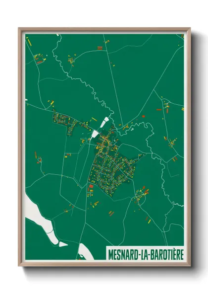 Une affiche de carte sur Mesnard-la-Barotière