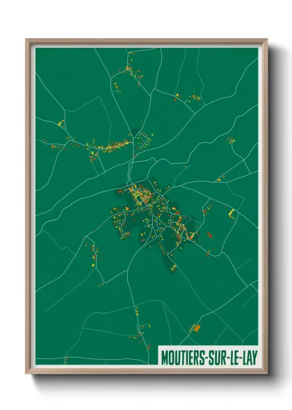 Une affiche de carte sur Moutiers-sur-le-Lay