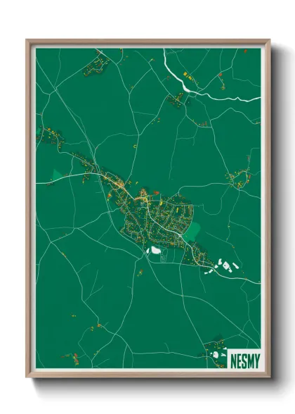 Une affiche de carte sur Nesmy