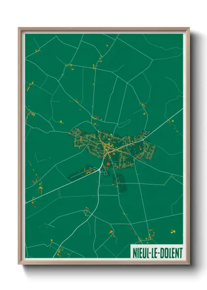 Une affiche de carte sur Nieul-le-Dolent