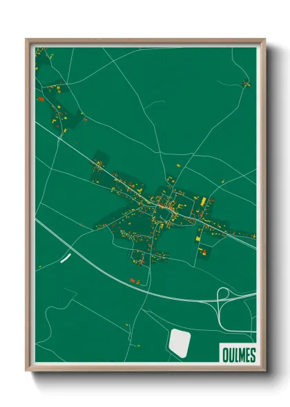 Une affiche de carte sur Oulmes
