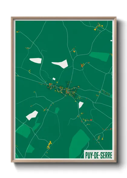 Une affiche de carte sur Puy-de-Serre