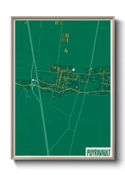 Une affiche de carte sur Puyravault