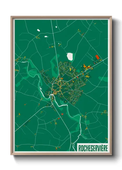 Une affiche de carte sur Rocheservière