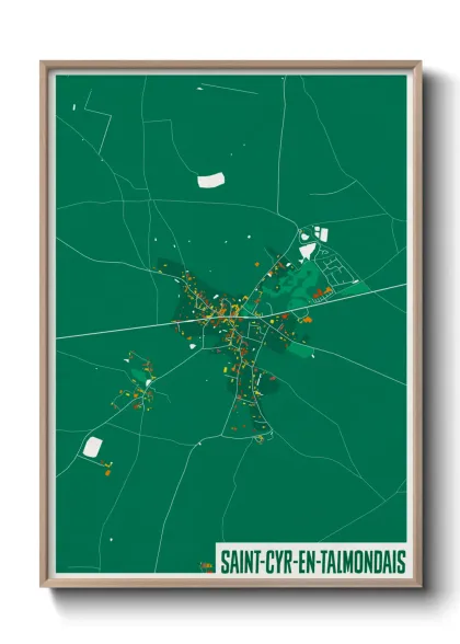 Une affiche de carte sur Saint-Cyr-en-Talmondais