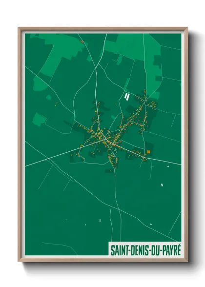 Une affiche de carte sur Saint-Denis-du-Payré