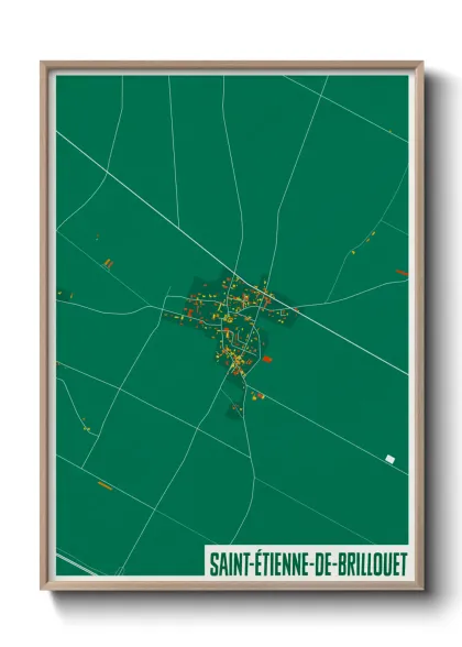 Une affiche de carte sur Saint-Étienne-de-Brillouet
