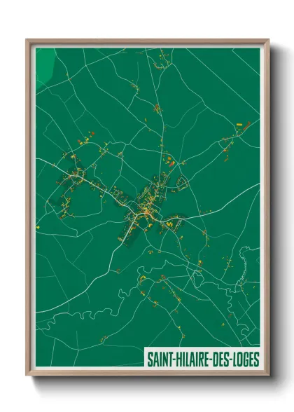 Une affiche de carte sur Saint-Hilaire-des-Loges