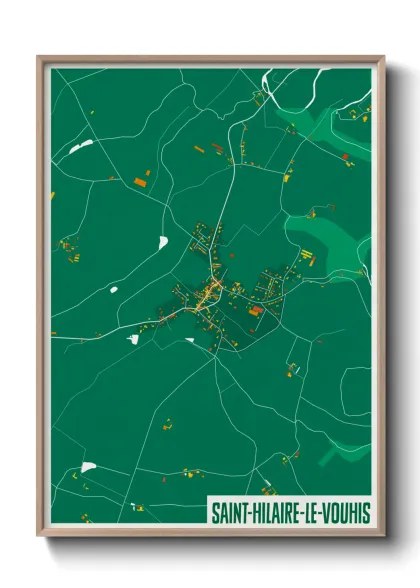 Une affiche de carte sur Saint-Hilaire-le-Vouhis