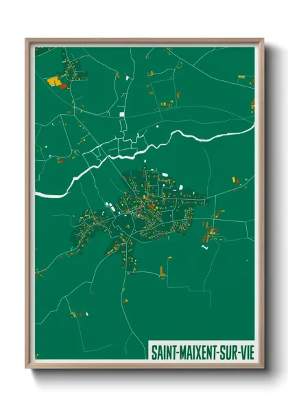 Une affiche de carte sur Saint-Maixent-sur-Vie