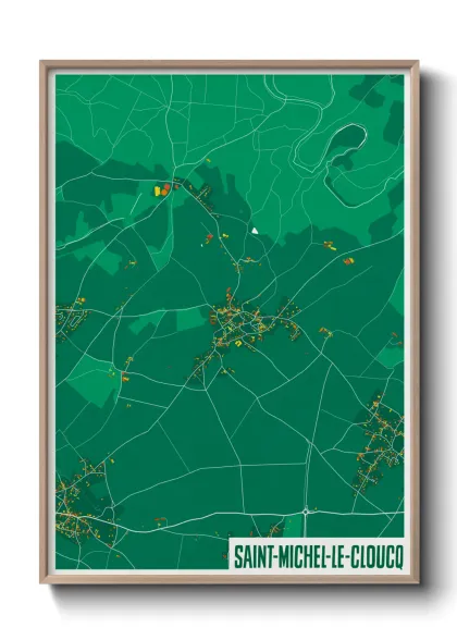 Une affiche de carte sur Saint-Michel-le-Cloucq