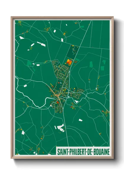Une affiche de carte sur Saint-Philbert-de-Bouaine