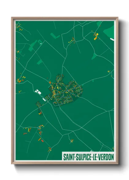 Une affiche de carte sur Saint-Sulpice-le-Verdon