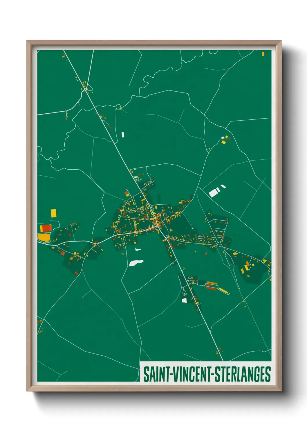 Un poster carteSaint-Vincent-Sterlanges