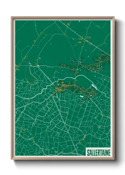 Une affiche de carte sur Sallertaine