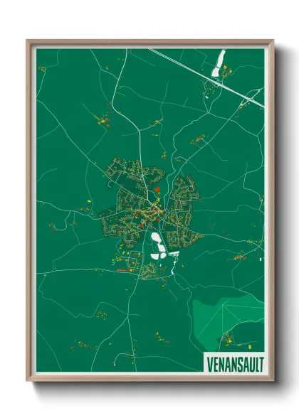 Une affiche de carte sur Venansault