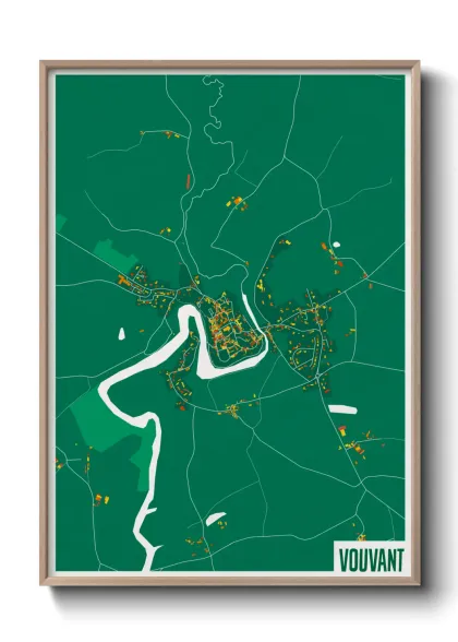 Une affiche de carte sur Vouvant