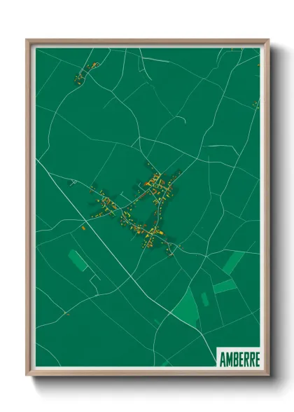 Une affiche de carte sur Amberre