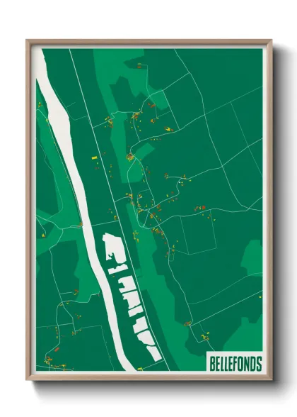Une affiche de carte sur Bellefonds