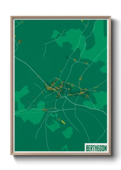 Une affiche de carte sur Berthegon