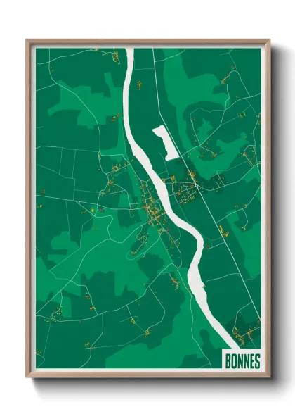 Une affiche de carte sur Bonnes