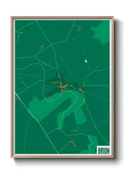 Une affiche de carte sur Brion