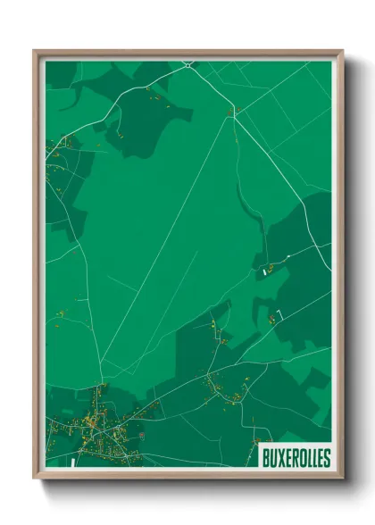 Une affiche de carte sur Buxerolles