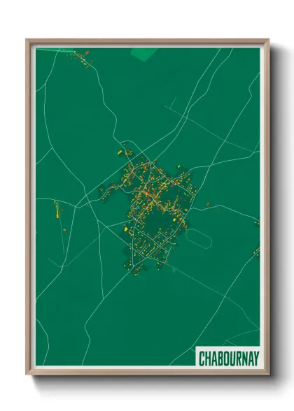 Une affiche de carte sur Chabournay