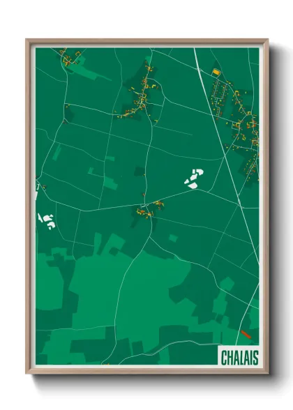 Une affiche de carte sur Chalais
