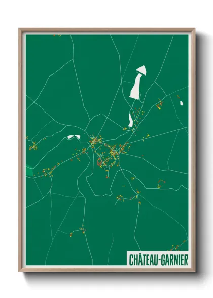 Une affiche de carte sur Château-Garnier