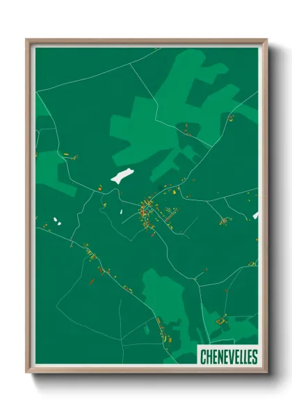 Une affiche de carte sur Chenevelles