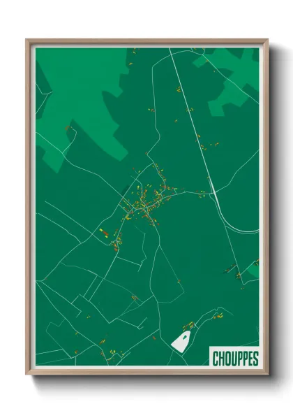 Une affiche de carte sur Chouppes