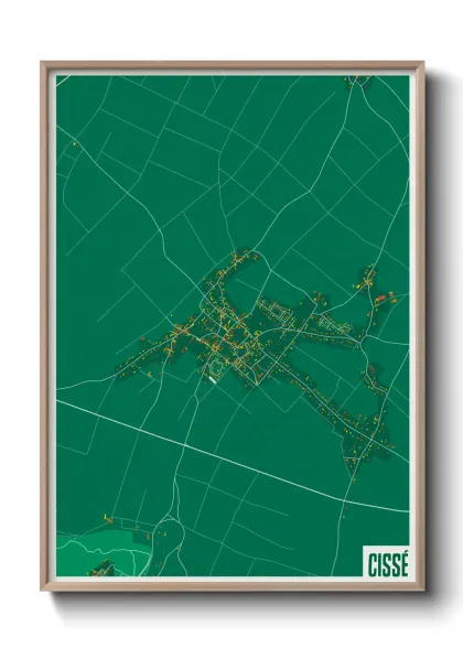 Une affiche de carte sur Cissé