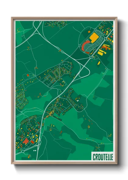 Une affiche de carte sur Croutelle