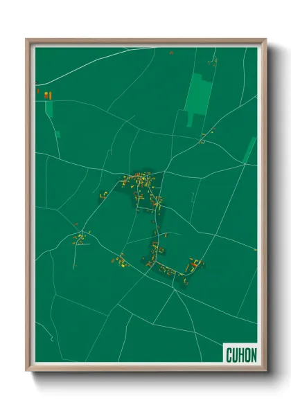 Une affiche de carte sur Cuhon