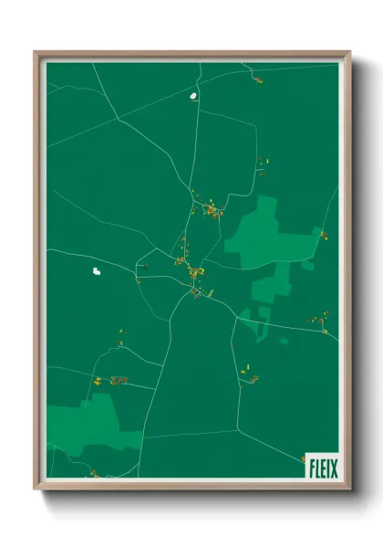 Une affiche de carte sur Fleix