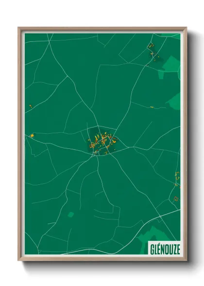 Une affiche de carte sur Glénouze