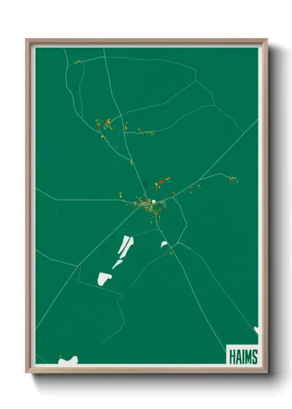 Une affiche de carte sur Haims