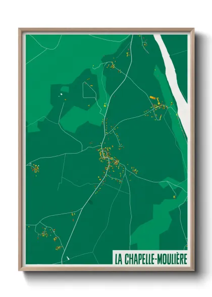 Une affiche de carte sur La Chapelle-Moulière