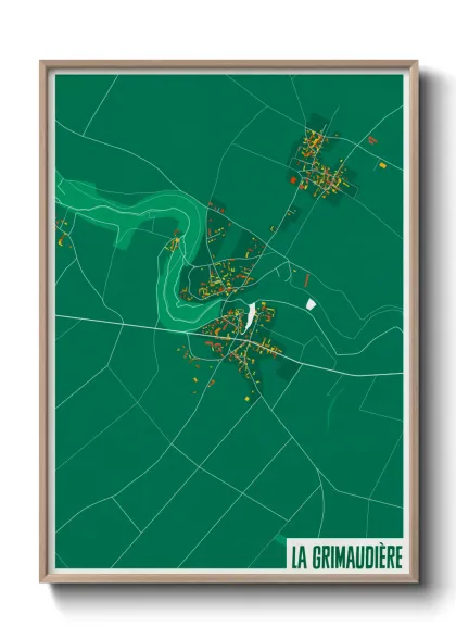 Une affiche de carte sur La Grimaudière