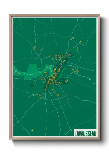 Une affiche de carte sur Lavausseau
