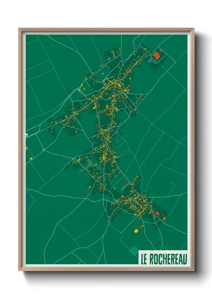Une affiche de carte sur Le Rochereau
