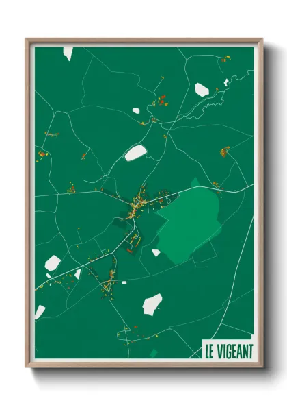 Une affiche de carte sur Le Vigeant